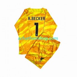 Maillot Liverpool A.Becker 1 Gardien 3ème Tenue pour Enfant 2023-2024 Manche Longue