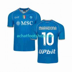 Maillot Naples Maradona 10 Domicile Tenue pour Homme 2023-2024 Manche Courte
