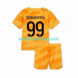 Maillot Paris Saint-Germain DONNARUMMA 99 Gardien Extérieur Tenue pour Enfant 2023-2024 Manche Courte