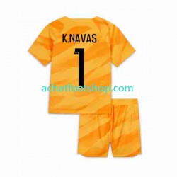 Maillot Paris Saint-Germain K.NAVAS 1 Gardien Extérieur Tenue pour Enfant 2023-2024 Manche Courte