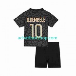 Maillot Paris Saint-Germain O.Dembele 10 3ème Tenue pour Enfant 2023-2024 Manche Courte