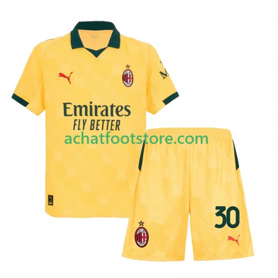 Maillot AC Milan Ardon Jashari 30 3ème Tenue pour Enfant 2025-2026 Manche Courte