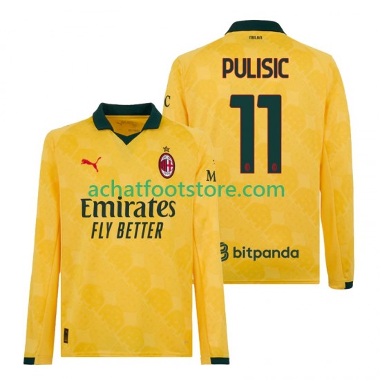 Maillot AC Milan Christian Pulisic 11 3ème Tenue pour Homme 2025-2026 Manche Longue