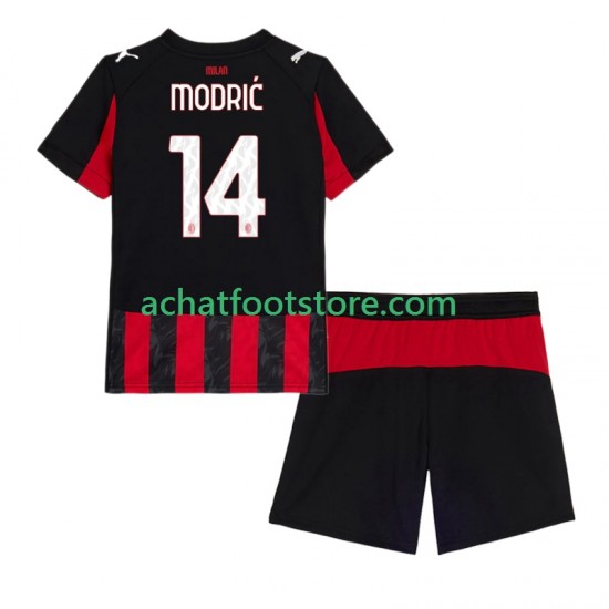 Maillot AC Milan Modrić Luca 14 Domicile Tenue pour Enfant 2025-2026 Manche Courte