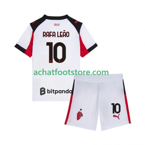 Maillot AC Milan Rafael Leao 10 Extérieur Tenue pour Enfant 2025-2026 Manche Courte