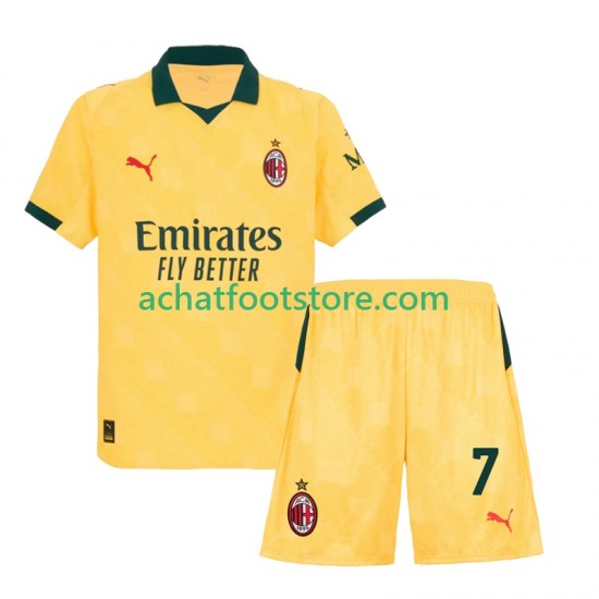 Maillot AC Milan Santiago Gimenez 7 3ème Tenue pour Enfant 2025-2026 Manche Courte