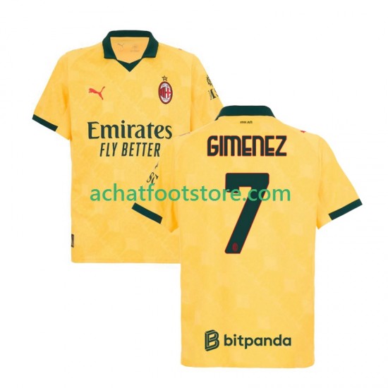 Maillot AC Milan Santiago Gimenez 7 3ème Tenue pour Homme 2025-2026 Manche Courte