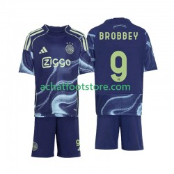 Maillot Ajax Amsterdam Brian Brobbey 9 Extérieur Tenue pour Enfant 2025-2026 Manche Courte