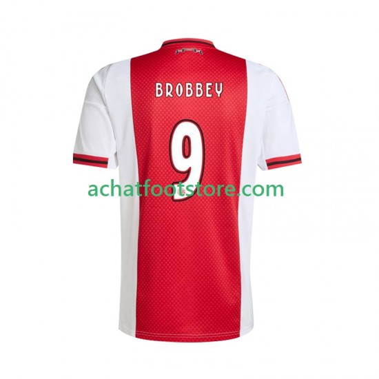 Maillot Ajax Amsterdam Brian Brobbey 9 Domicile Tenue pour Homme 2025-2026 Manche Courte