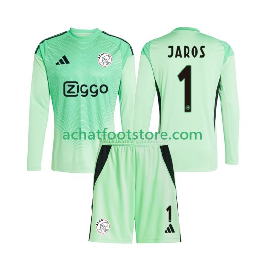 Maillot Ajax Amsterdam Vitezslav Jaros 1 Gardien Domicile Tenue pour Enfant 2025-2026 Manche Longue