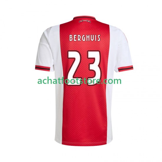 Maillot Ajax Amsterdam Steven Berghuis 23 Domicile Tenue pour Homme 2025-2026 Manche Courte