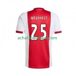 Maillot Ajax Amsterdam Wout Weghorst 25 Domicile Tenue pour Homme 2025-2026 Manche Courte