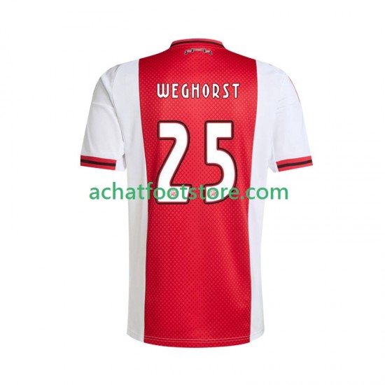 Maillot Ajax Amsterdam Wout Weghorst 25 Domicile Tenue pour Homme 2025-2026 Manche Courte