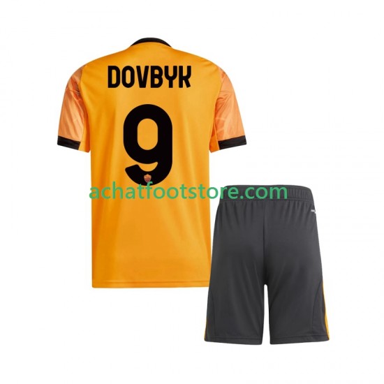 Maillot AS Rome Artem Dovbyk 9 Extérieur Tenue pour Enfant 2025-2026 Manche Courte