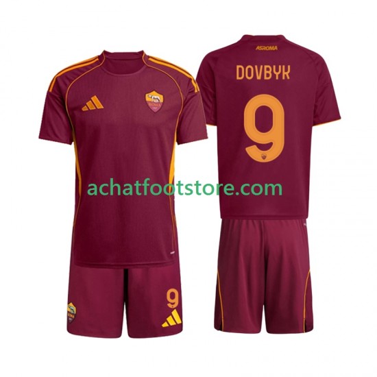 Maillot AS Rome Artem Dovbyk 9 Domicile Tenue pour Enfant 2025-2026 Manche Courte