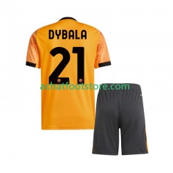 Maillot AS Rome Dybala 21 Extérieur Tenue pour Enfant 2025-2026 Manche Courte