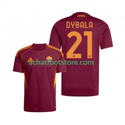 Maillot AS Rome Dybala 21 Domicile Tenue pour Homme 2025-2026 Manche Courte