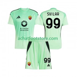 Maillot AS Rome Mile Svilar 99 Gardien Extérieur Tenue 4ème Tenue pour Enfant 2025-2026 Manche Courte