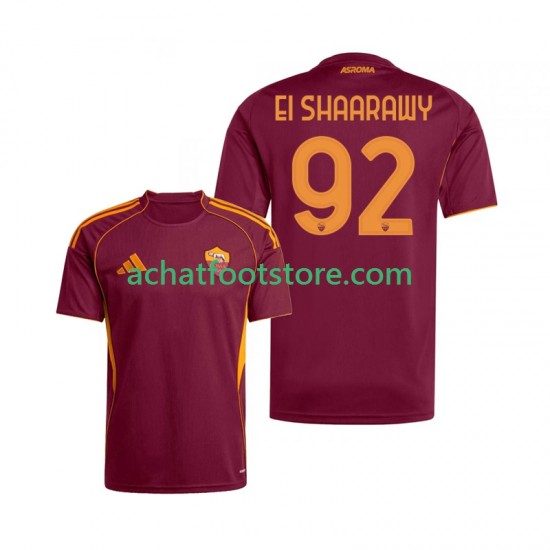 Maillot AS Rome Stephan El Shaarawy 92 Domicile Tenue pour Homme 2025-2026 Manche Courte