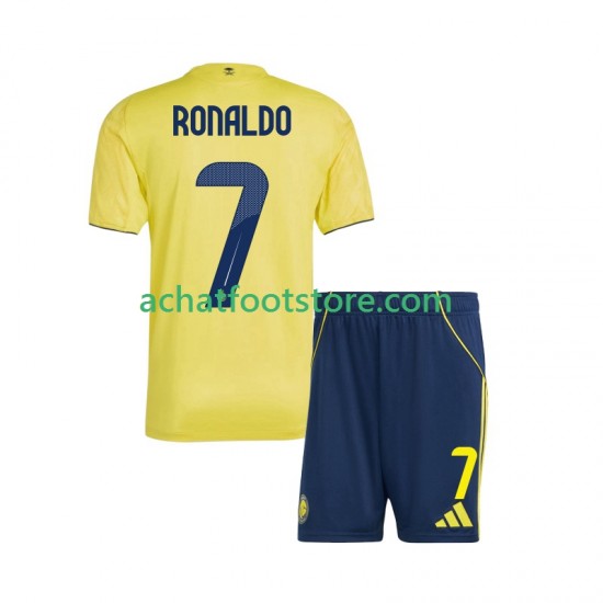 Maillot Al Nassr Cristiano Ronaldo 7 Domicile Tenue pour Enfant 2025-2026 Manche Courte