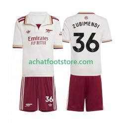 Maillot Arsenal Martin Zubimendi 36 3ème Tenue pour Enfant 2025-2026 Manche Courte