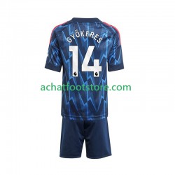 Maillot Arsenal Viktor Gyokeres 14 Extérieur Tenue pour Enfant 2025-2026 Manche Courte