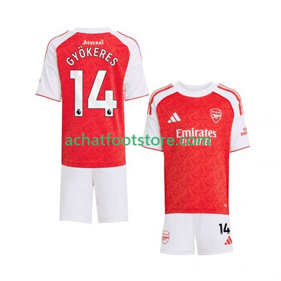 Maillot Arsenal Viktor Gyokeres 14 Domicile Tenue pour Enfant 2025-2026 Manche Courte
