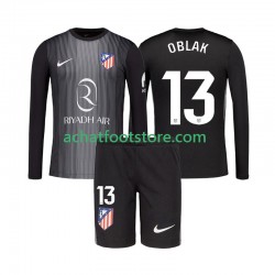 Maillot Atlético Madrid Jan Oblak 13 Gardien Extérieur Tenue pour Enfant 2025-2026 Manche Longue
