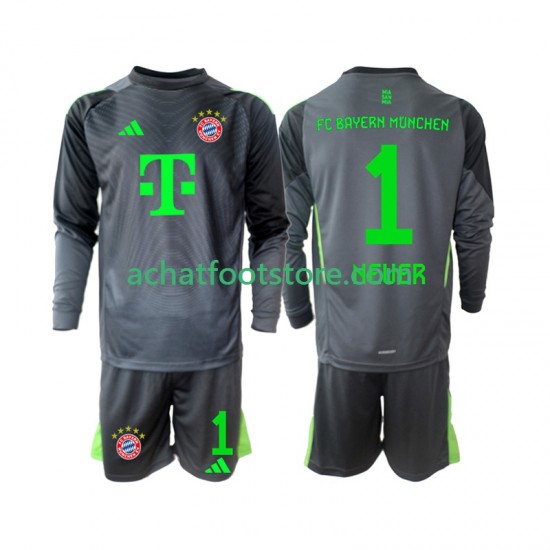 Maillot Bayern Munich Neuer 1 Gardien Extérieur Tenue pour Enfant 2025-2026 Manche Longue
