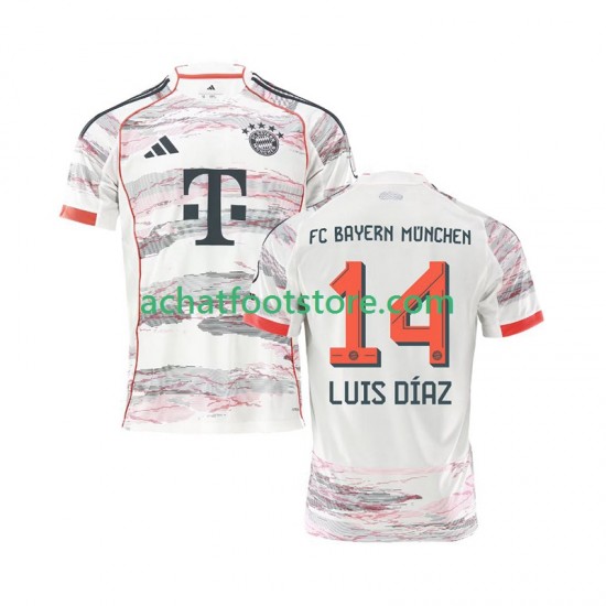 Maillot Bayern Munich Luis Diaz 14 Extérieur Tenue pour Homme 2025-2026 Manche Courte