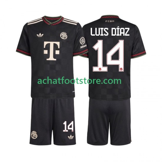 Maillot Bayern Munich Luis Diaz 14 3ème Tenue pour Enfant 2025-2026 Manche Courte