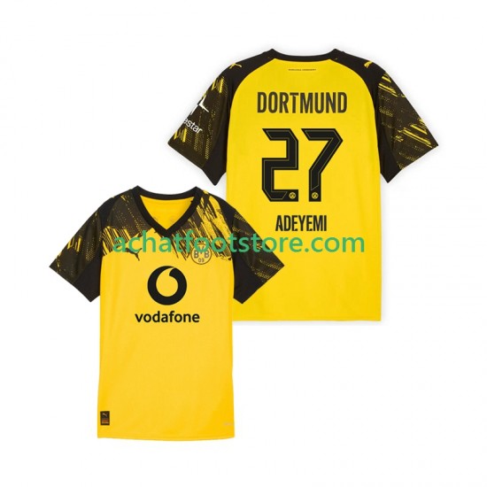 Maillot Borussia Dortmund Karim Adeyemi 27 Domicile Tenue pour Homme 2025-2026 Manche Courte
