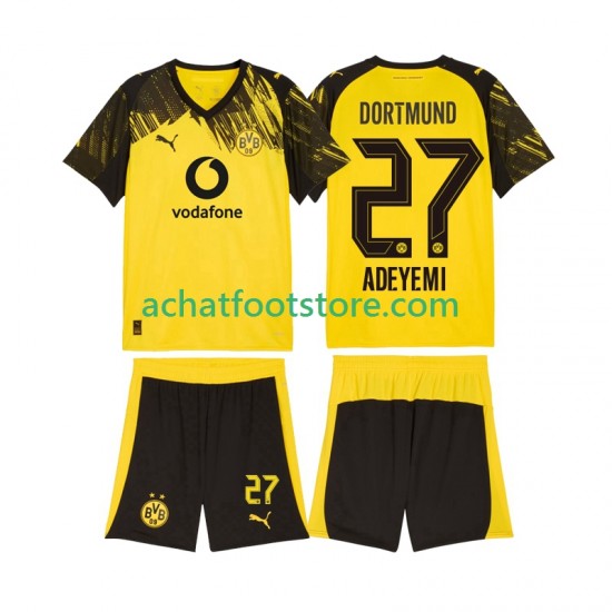 Maillot Borussia Dortmund Karim Adeyemi 27 Domicile Tenue pour Enfant 2025-2026 Manche Courte