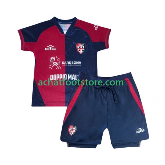 Maillot Cagliari Domicile Tenue pour Enfant 2025-2026 Manche Courte