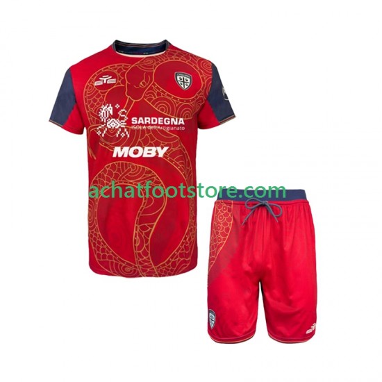 Maillot Cagliari Special Domicile Tenue pour Enfant 2025-2026 Manche Courte