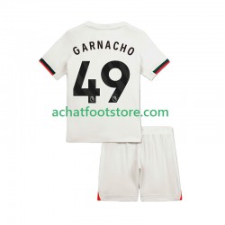 Maillot Chelsea Alejandro Garnacho 49 Extérieur Tenue pour Enfant 2025-2026 Manche Courte