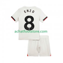 Maillot Chelsea Enzo Fernandez 8 Extérieur Tenue pour Enfant 2025-2026 Manche Courte