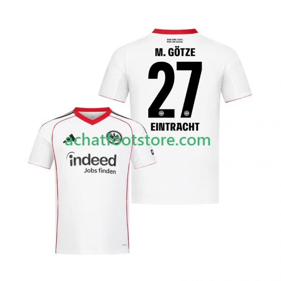 Maillot Eintracht Frankfurt Mario Gotze 27 Extérieur Tenue pour Homme 2025-2026 Manche Courte