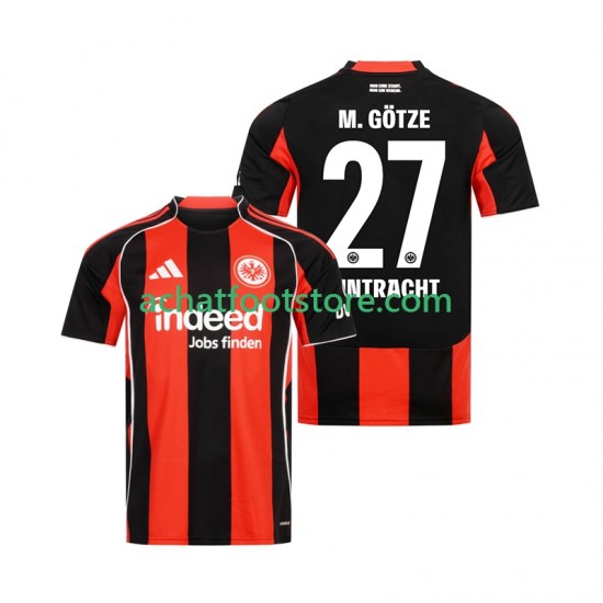 Maillot Eintracht Frankfurt Mario Gotze 27 Domicile Tenue pour Homme 2025-2026 Manche Courte