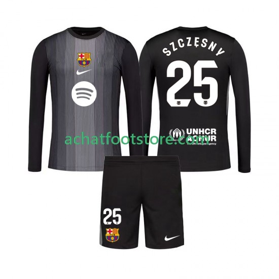 Maillot FC Barcelone Szczesny 25 Gardien 3ème Tenue pour Enfant 2025-2026 Manche Longue