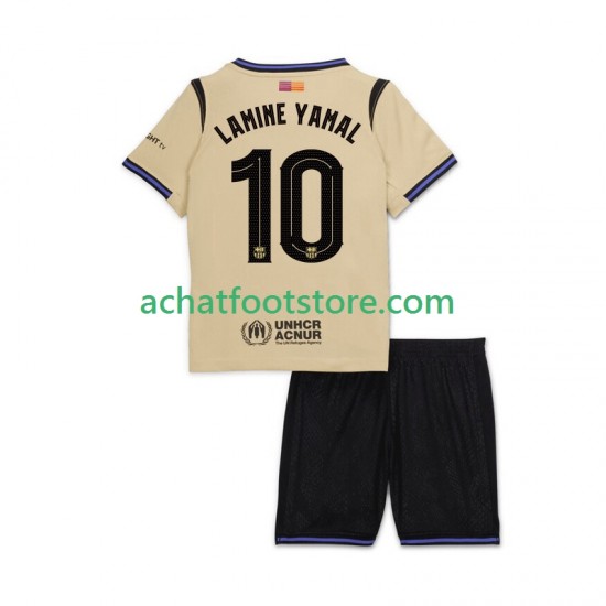 Maillot FC Barcelone Lamine Yamal 10 UCL Extérieur Tenue pour Enfant 2025-2026 Manche Courte