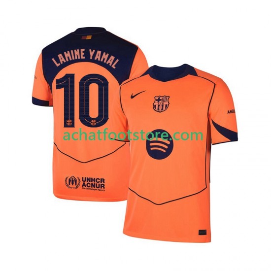 Maillot FC Barcelone Lamine Yamal 10 UCL 3ème Tenue pour Homme 2025-2026 Manche Courte