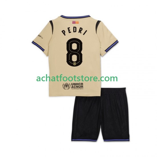 Maillot FC Barcelone Pedri 8 UCL Extérieur Tenue pour Enfant 2025-2026 Manche Courte