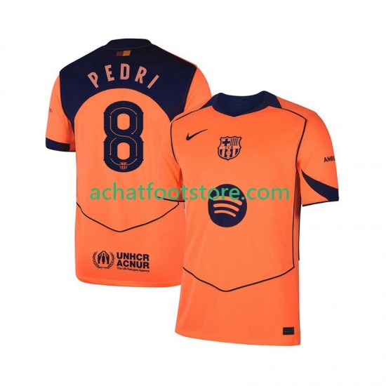 Maillot FC Barcelone Pedri 8 UCL 3ème Tenue pour Homme 2025-2026 Manche Courte
