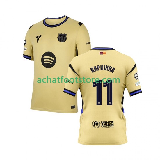 Maillot FC Barcelone Raphinha 11 Champions League Extérieur Tenue pour Homme 2025-2026 Manche Courte