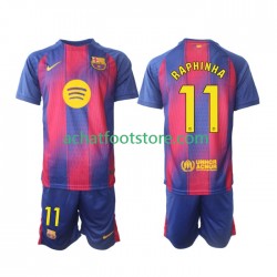 Maillot FC Barcelone Raphinha 11 Domicile Tenue pour Enfant 2025-2026 Manche Courte