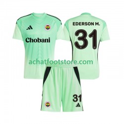 Maillot Fenerbahce Ederson Moraes 31 Gardien Extérieur Tenue pour Enfant 2025-2026 Manche Courte