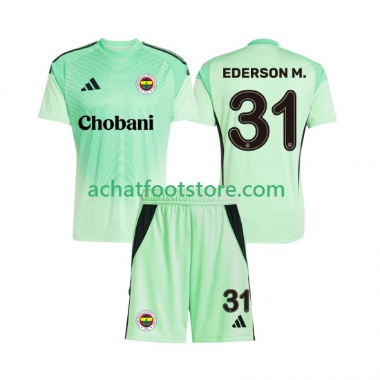Maillot Fenerbahce Ederson Moraes 31 Gardien Extérieur Tenue pour Enfant 2025-2026 Manche Courte