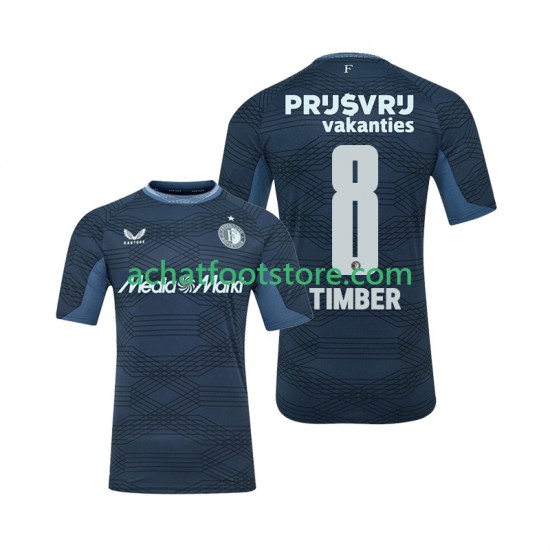 Maillot Feyenoord Rotterdam Quinten Timber 8 Extérieur Tenue pour Homme 2025-2026 Manche Courte
