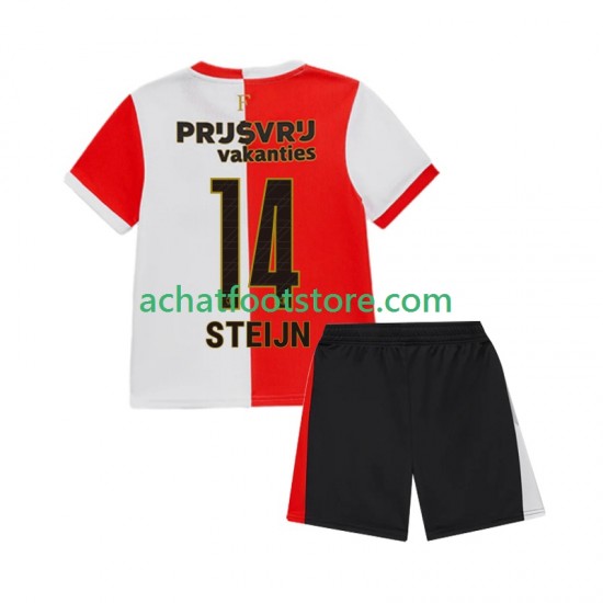 Maillot Feyenoord Rotterdam Sem Steijn 14 Domicile Tenue pour Enfant 2025-2026 Manche Courte